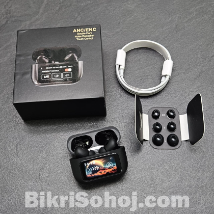 A9 Pro ANC টাচ স্ক্রিন ডিসপ্লে ইয়ারবাড